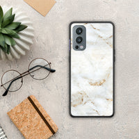 Thumbnail for White Gold Marble - OnePlus Nord 2 5G θήκη