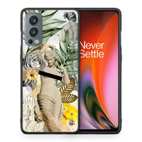 Thumbnail for Θήκη OnePlus Nord 2 5G Woman Statue από τη Smartfits με σχέδιο στο πίσω μέρος και μαύρο περίβλημα | OnePlus Nord 2 5G Woman Statue case with colorful back and black bezels