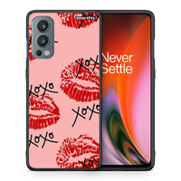 Thumbnail for Θήκη OnePlus Nord 2 5G XOXO Lips από τη Smartfits με σχέδιο στο πίσω μέρος και μαύρο περίβλημα | OnePlus Nord 2 5G XOXO Lips case with colorful back and black bezels