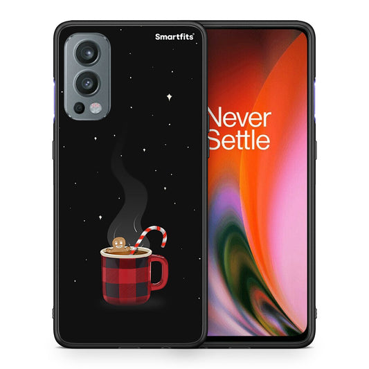 Θήκη OnePlus Nord 2 5G Xmas Bathing από τη Smartfits με σχέδιο στο πίσω μέρος και μαύρο περίβλημα | OnePlus Nord 2 5G Xmas Bathing case with colorful back and black bezels