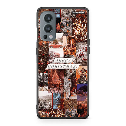 OnePlus Nord 2 5G Xmas Collage θήκη από τη Smartfits με σχέδιο στο πίσω μέρος και μαύρο περίβλημα | Smartphone case with colorful back and black bezels by Smartfits