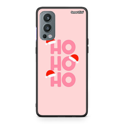 OnePlus Nord 2 5G Xmas Ho Ho Ho θήκη από τη Smartfits με σχέδιο στο πίσω μέρος και μαύρο περίβλημα | Smartphone case with colorful back and black bezels by Smartfits