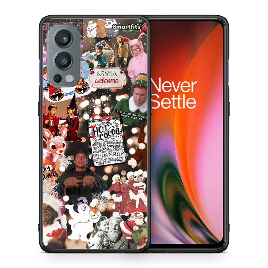 Θήκη OnePlus Nord 2 5G Xmas Movies από τη Smartfits με σχέδιο στο πίσω μέρος και μαύρο περίβλημα | OnePlus Nord 2 5G Xmas Movies case with colorful back and black bezels