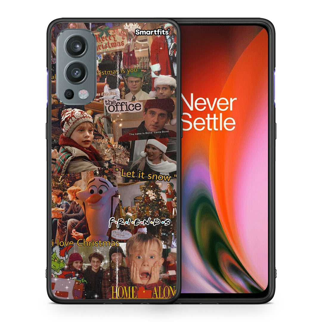 Θήκη OnePlus Nord 2 5G Xmas Wishes από τη Smartfits με σχέδιο στο πίσω μέρος και μαύρο περίβλημα | OnePlus Nord 2 5G Xmas Wishes case with colorful back and black bezels