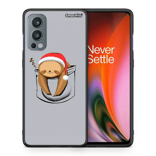 Θήκη OnePlus Nord 2 5G Xmas Zzzz από τη Smartfits με σχέδιο στο πίσω μέρος και μαύρο περίβλημα | OnePlus Nord 2 5G Xmas Zzzz case with colorful back and black bezels