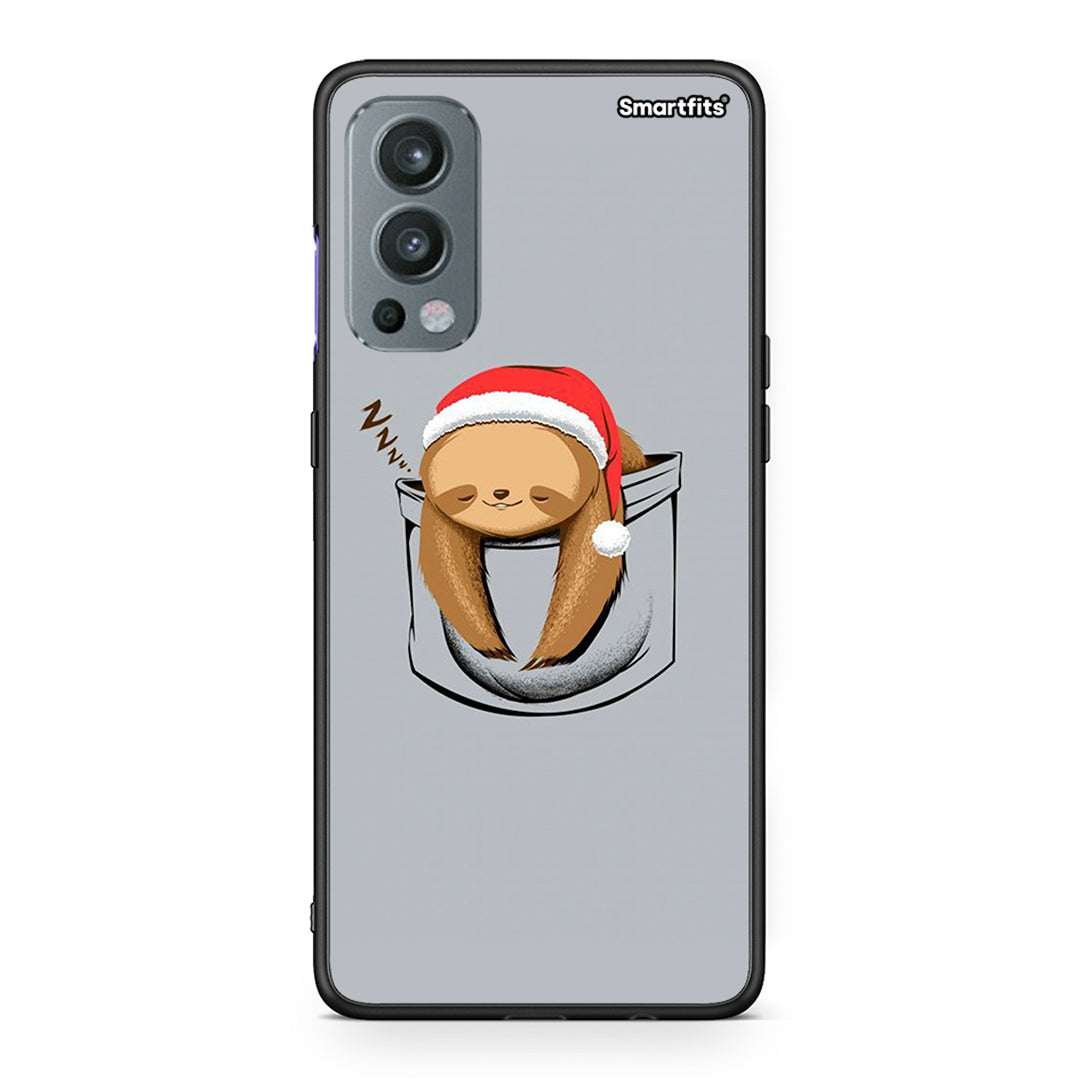 OnePlus Nord 2 5G Xmas Zzzz θήκη από τη Smartfits με σχέδιο στο πίσω μέρος και μαύρο περίβλημα | Smartphone case with colorful back and black bezels by Smartfits