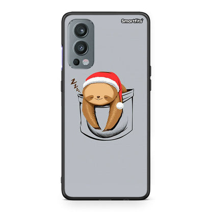 OnePlus Nord 2 5G Xmas Zzzz θήκη από τη Smartfits με σχέδιο στο πίσω μέρος και μαύρο περίβλημα | Smartphone case with colorful back and black bezels by Smartfits