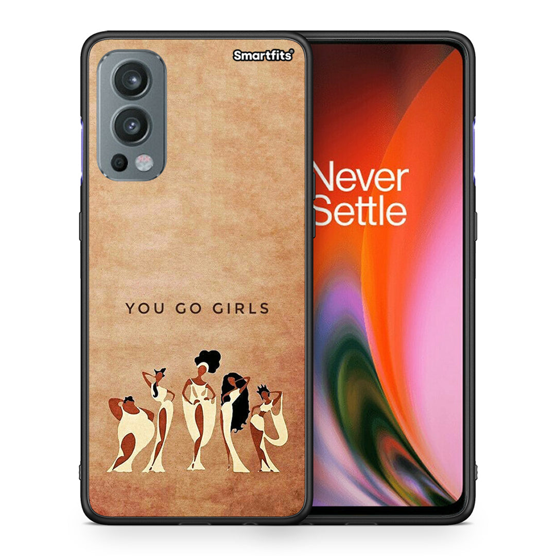 Θήκη OnePlus Nord 2 5G You Go Girl από τη Smartfits με σχέδιο στο πίσω μέρος και μαύρο περίβλημα | OnePlus Nord 2 5G You Go Girl case with colorful back and black bezels