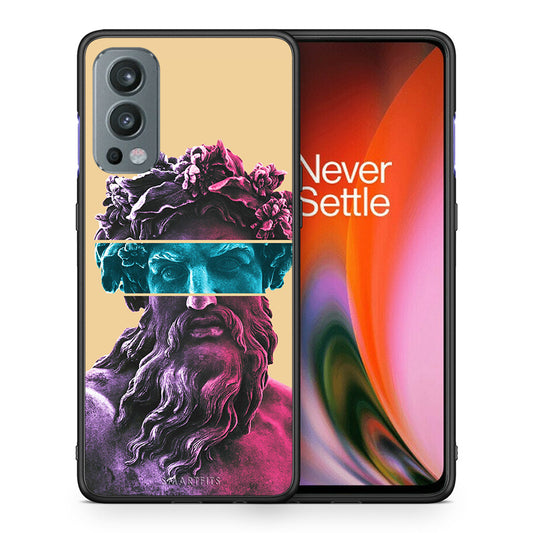 Θήκη Αγίου Βαλεντίνου OnePlus Nord 2 5G Zeus Art από τη Smartfits με σχέδιο στο πίσω μέρος και μαύρο περίβλημα | OnePlus Nord 2 5G Zeus Art case with colorful back and black bezels