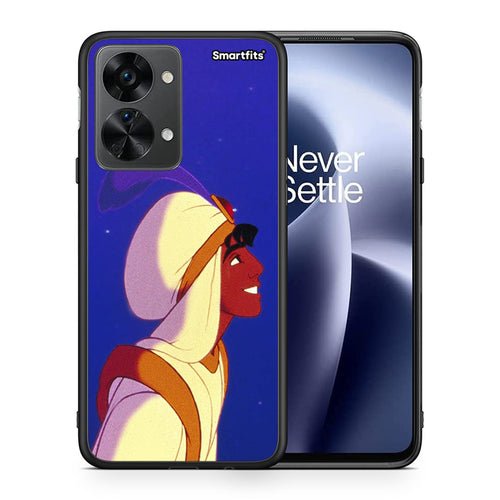 Θήκη OnePlus Nord 2T Alladin And Jasmine Love 1 από τη Smartfits με σχέδιο στο πίσω μέρος και μαύρο περίβλημα | OnePlus Nord 2T Alladin And Jasmine Love 1 case with colorful back and black bezels