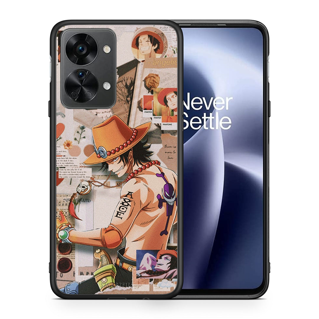 Θήκη OnePlus Nord 2T Anime Collage από τη Smartfits με σχέδιο στο πίσω μέρος και μαύρο περίβλημα | OnePlus Nord 2T Anime Collage case with colorful back and black bezels