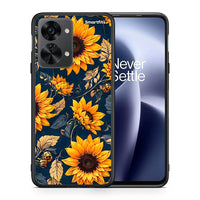 Thumbnail for Θήκη OnePlus Nord 2T Autumn Sunflowers από τη Smartfits με σχέδιο στο πίσω μέρος και μαύρο περίβλημα | OnePlus Nord 2T Autumn Sunflowers case with colorful back and black bezels