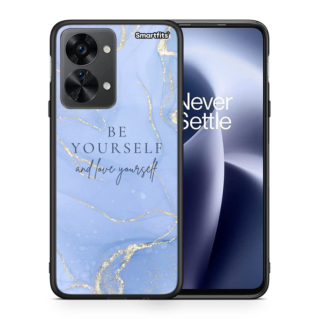 Θήκη OnePlus Nord 2T Be Yourself από τη Smartfits με σχέδιο στο πίσω μέρος και μαύρο περίβλημα | OnePlus Nord 2T Be Yourself case with colorful back and black bezels