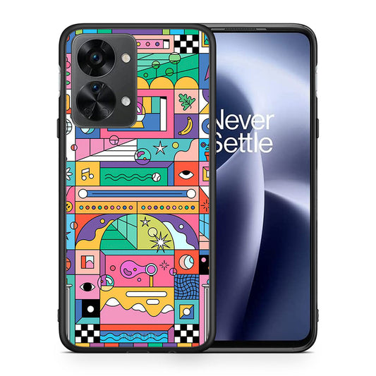 Θήκη OnePlus Nord 2T Bubbles Soap από τη Smartfits με σχέδιο στο πίσω μέρος και μαύρο περίβλημα | OnePlus Nord 2T Bubbles Soap case with colorful back and black bezels