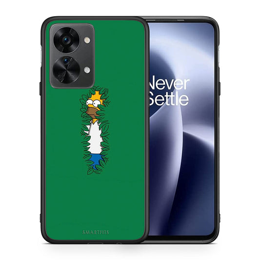 Θήκη Αγίου Βαλεντίνου OnePlus Nord 2T Bush Man από τη Smartfits με σχέδιο στο πίσω μέρος και μαύρο περίβλημα | OnePlus Nord 2T Bush Man case with colorful back and black bezels