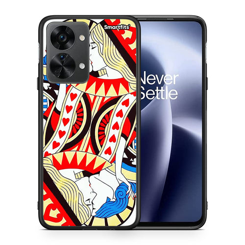Θήκη OnePlus Nord 2T Card Love από τη Smartfits με σχέδιο στο πίσω μέρος και μαύρο περίβλημα | OnePlus Nord 2T Card Love case with colorful back and black bezels