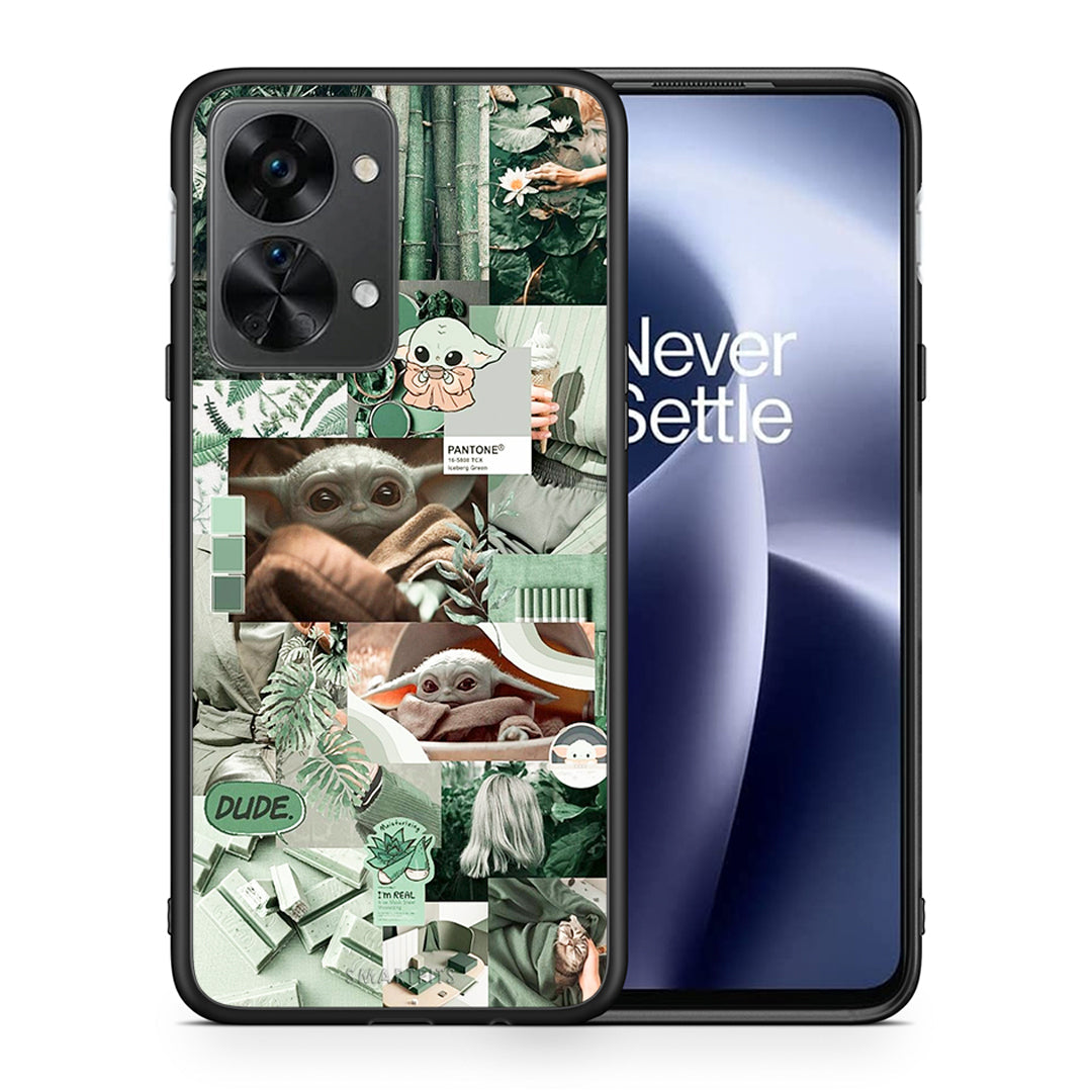 Θήκη Αγίου Βαλεντίνου OnePlus Nord 2T Collage Dude από τη Smartfits με σχέδιο στο πίσω μέρος και μαύρο περίβλημα | OnePlus Nord 2T Collage Dude case with colorful back and black bezels