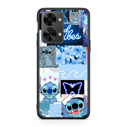 OnePlus Nord 2T Collage Good Vibes Θήκη Αγίου Βαλεντίνου από τη Smartfits με σχέδιο στο πίσω μέρος και μαύρο περίβλημα | Smartphone case with colorful back and black bezels by Smartfits