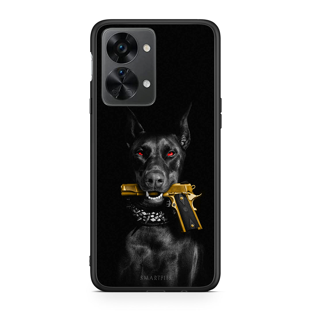 OnePlus Nord 2T Golden Gun Θήκη Αγίου Βαλεντίνου από τη Smartfits με σχέδιο στο πίσω μέρος και μαύρο περίβλημα | Smartphone case with colorful back and black bezels by Smartfits