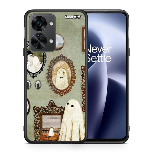 Θήκη OnePlus Nord 2T Halloween Ghost Season από τη Smartfits με σχέδιο στο πίσω μέρος και μαύρο περίβλημα | OnePlus Nord 2T Halloween Ghost Season case with colorful back and black bezels