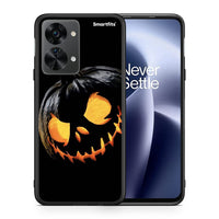 Thumbnail for Θήκη OnePlus Nord 2T Halloween Scary Pumpkin από τη Smartfits με σχέδιο στο πίσω μέρος και μαύρο περίβλημα | OnePlus Nord 2T Halloween Scary Pumpkin case with colorful back and black bezels