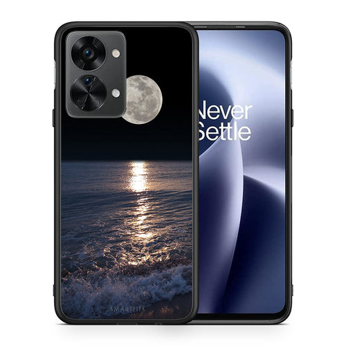 Θήκη OnePlus Nord 2T Moon Landscape από τη Smartfits με σχέδιο στο πίσω μέρος και μαύρο περίβλημα | OnePlus Nord 2T Moon Landscape case with colorful back and black bezels
