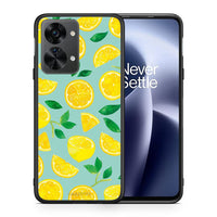 Thumbnail for Θήκη OnePlus Nord 2T Lemons από τη Smartfits με σχέδιο στο πίσω μέρος και μαύρο περίβλημα | OnePlus Nord 2T Lemons case with colorful back and black bezels