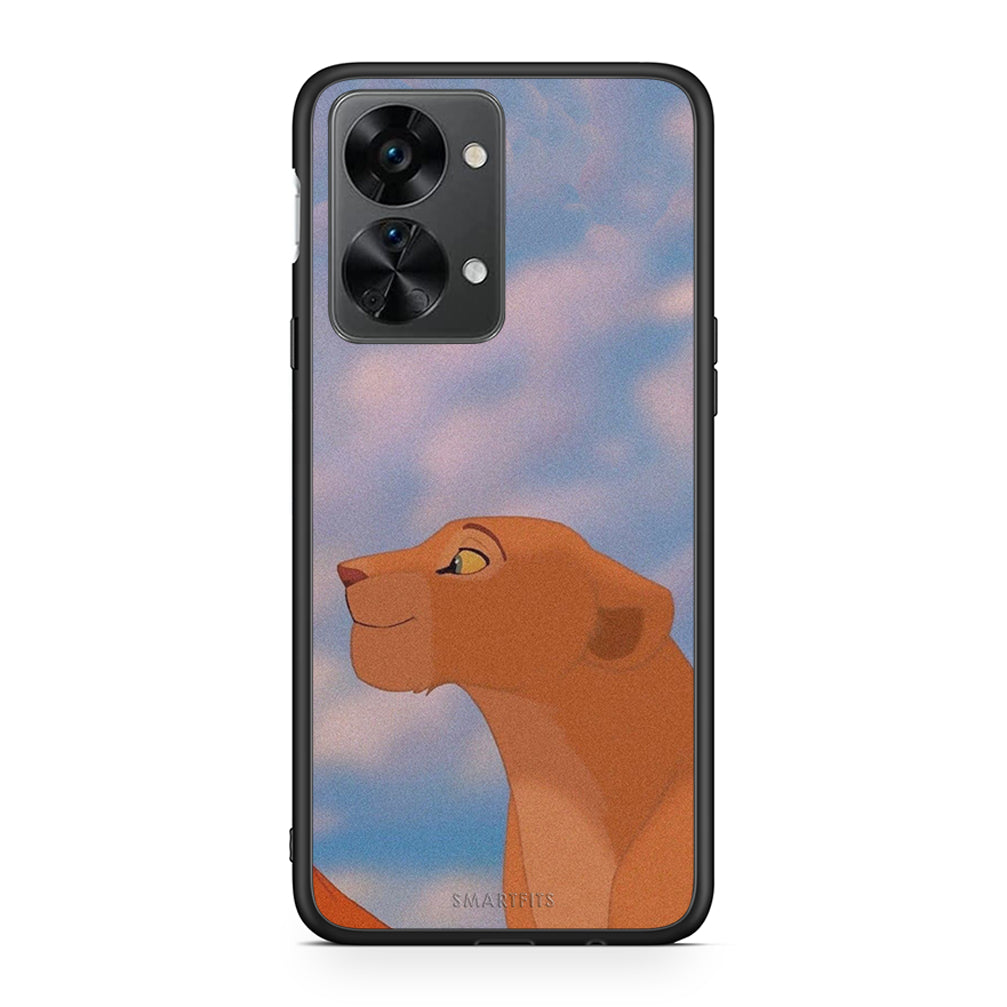OnePlus Nord 2T Lion Love 2 Θήκη Αγίου Βαλεντίνου από τη Smartfits με σχέδιο στο πίσω μέρος και μαύρο περίβλημα | Smartphone case with colorful back and black bezels by Smartfits