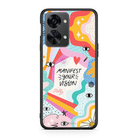 Thumbnail for OnePlus Nord 2T Manifest Your Vision θήκη από τη Smartfits με σχέδιο στο πίσω μέρος και μαύρο περίβλημα | Smartphone case with colorful back and black bezels by Smartfits