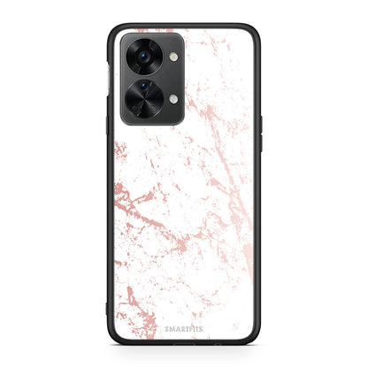 116 - OnePlus Nord 2T Pink Splash Marble case, cover, bumper