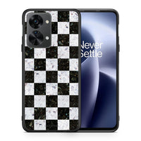 Thumbnail for Θήκη OnePlus Nord 2T Square Geometric Marble από τη Smartfits με σχέδιο στο πίσω μέρος και μαύρο περίβλημα | OnePlus Nord 2T Square Geometric Marble case with colorful back and black bezels