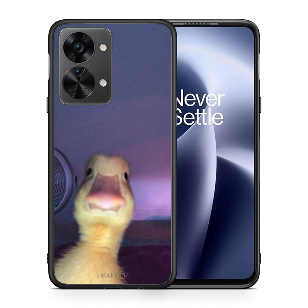 Θήκη OnePlus Nord 2T Meme Duck από τη Smartfits με σχέδιο στο πίσω μέρος και μαύρο περίβλημα | OnePlus Nord 2T Meme Duck case with colorful back and black bezels