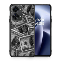 Thumbnail for Θήκη OnePlus Nord 2T Money Dollars από τη Smartfits με σχέδιο στο πίσω μέρος και μαύρο περίβλημα | OnePlus Nord 2T Money Dollars case with colorful back and black bezels