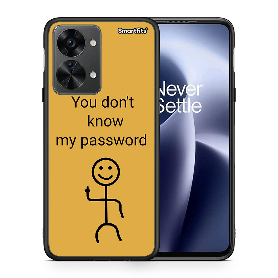 Θήκη OnePlus Nord 2T My Password από τη Smartfits με σχέδιο στο πίσω μέρος και μαύρο περίβλημα | OnePlus Nord 2T My Password case with colorful back and black bezels