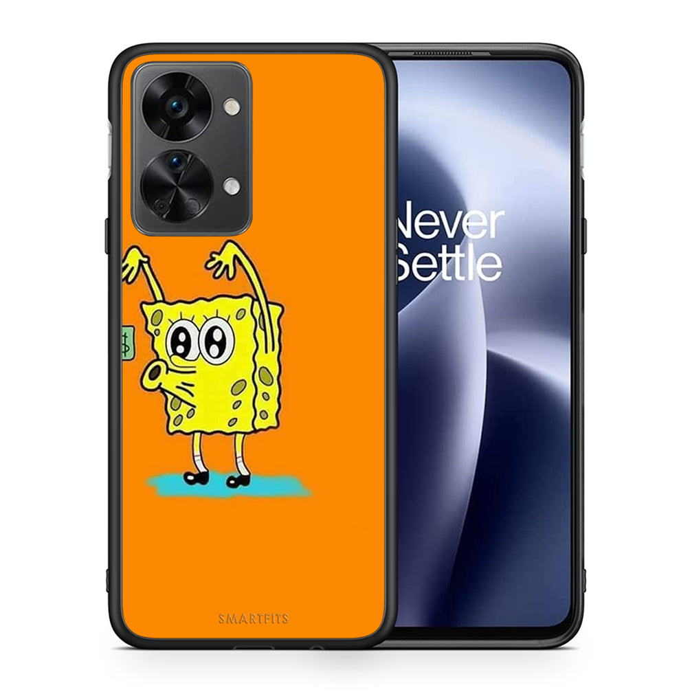 Θήκη Αγίου Βαλεντίνου OnePlus Nord 2T No Money 2 από τη Smartfits με σχέδιο στο πίσω μέρος και μαύρο περίβλημα | OnePlus Nord 2T No Money 2 case with colorful back and black bezels