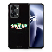 Thumbnail for Θήκη OnePlus Nord 2T OMG ShutUp από τη Smartfits με σχέδιο στο πίσω μέρος και μαύρο περίβλημα | OnePlus Nord 2T OMG ShutUp case with colorful back and black bezels