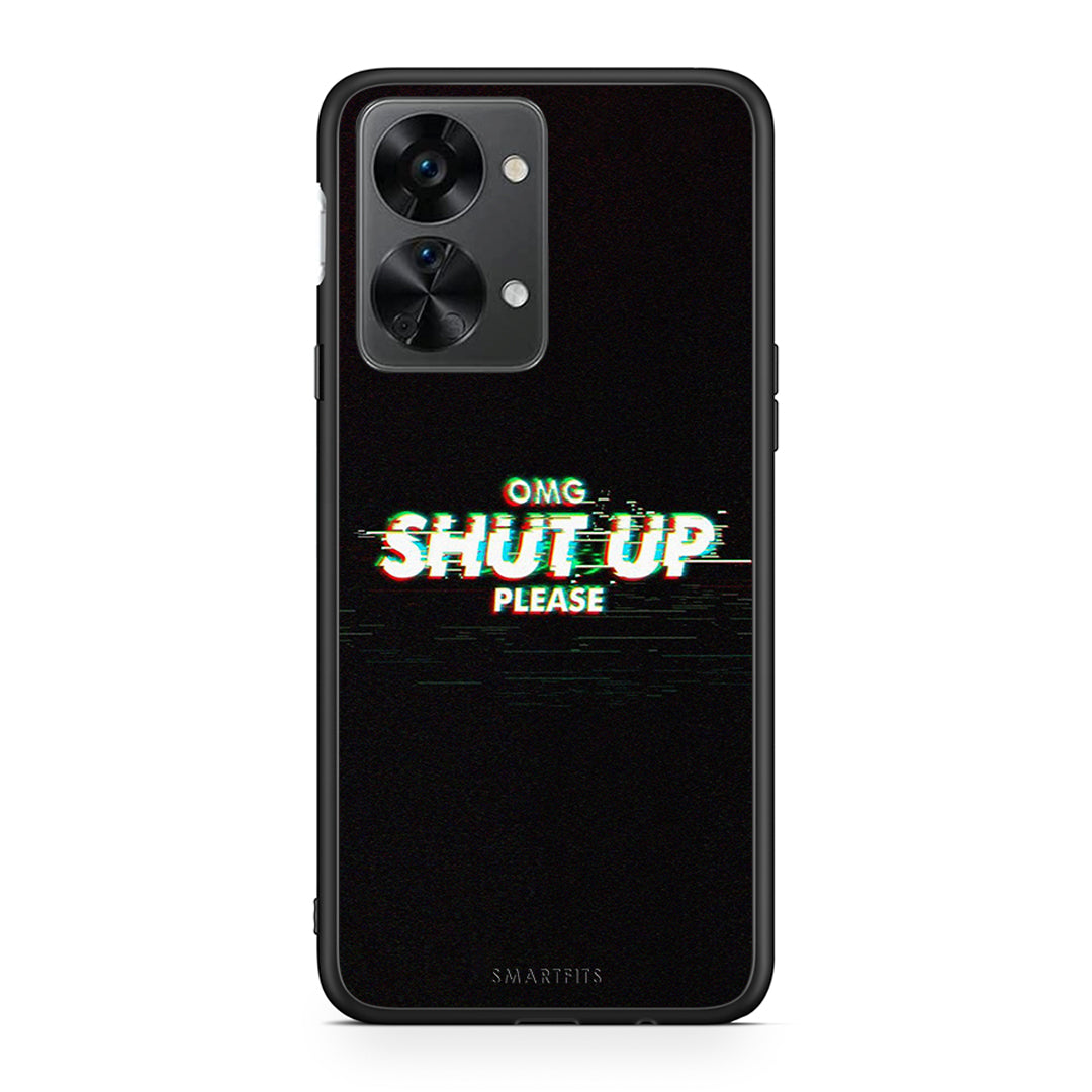 OnePlus Nord 2T OMG ShutUp θήκη από τη Smartfits με σχέδιο στο πίσω μέρος και μαύρο περίβλημα | Smartphone case with colorful back and black bezels by Smartfits
