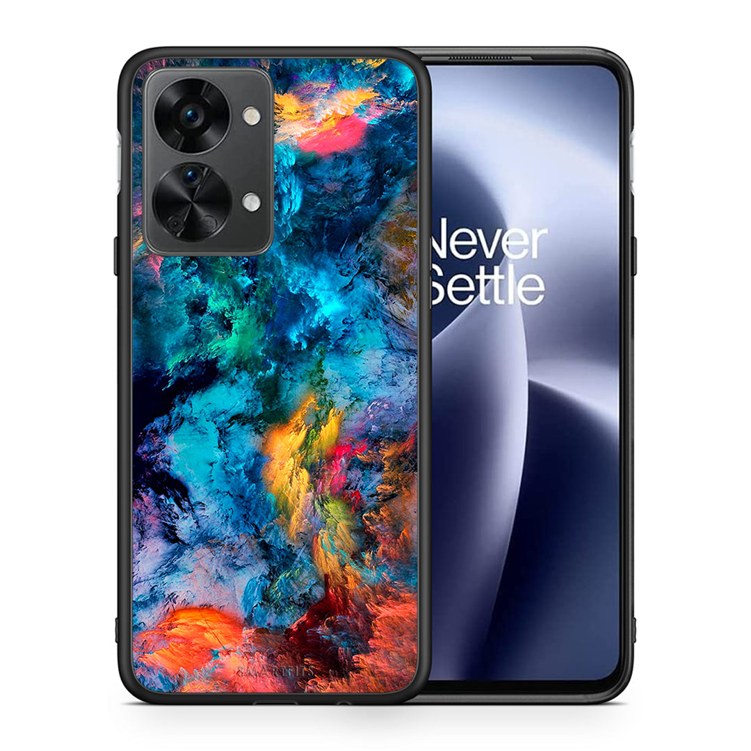 Θήκη OnePlus Nord 2T Crayola Paint από τη Smartfits με σχέδιο στο πίσω μέρος και μαύρο περίβλημα | OnePlus Nord 2T Crayola Paint case with colorful back and black bezels