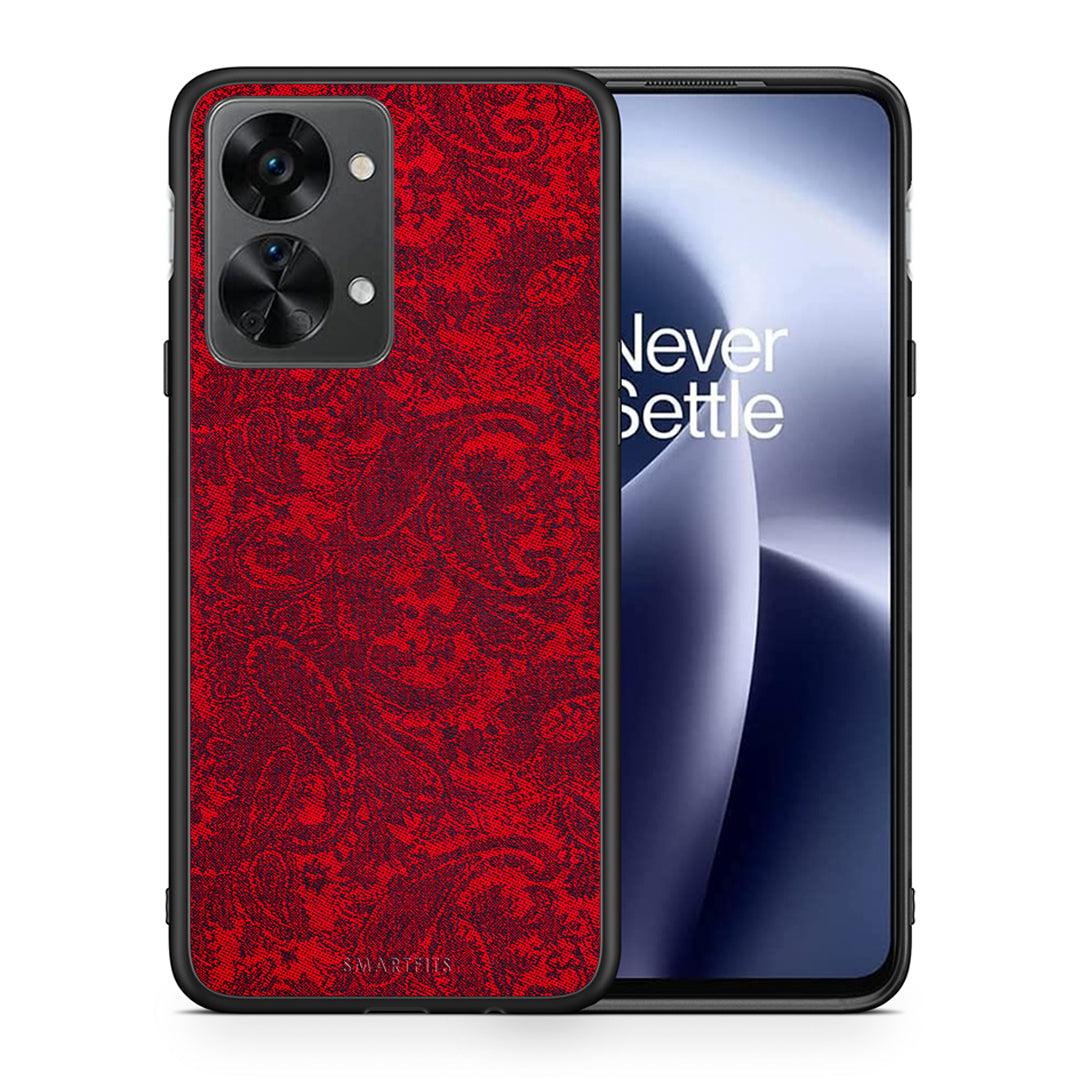 Θήκη OnePlus Nord 2T Paisley Cashmere από τη Smartfits με σχέδιο στο πίσω μέρος και μαύρο περίβλημα | OnePlus Nord 2T Paisley Cashmere case with colorful back and black bezels