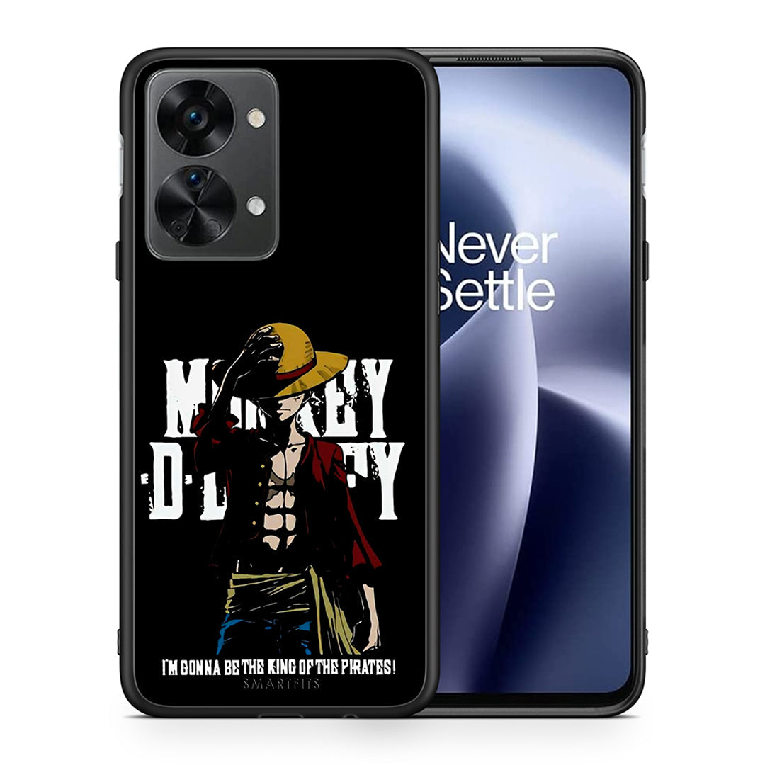 Θήκη OnePlus Nord 2T Pirate King από τη Smartfits με σχέδιο στο πίσω μέρος και μαύρο περίβλημα | OnePlus Nord 2T Pirate King case with colorful back and black bezels