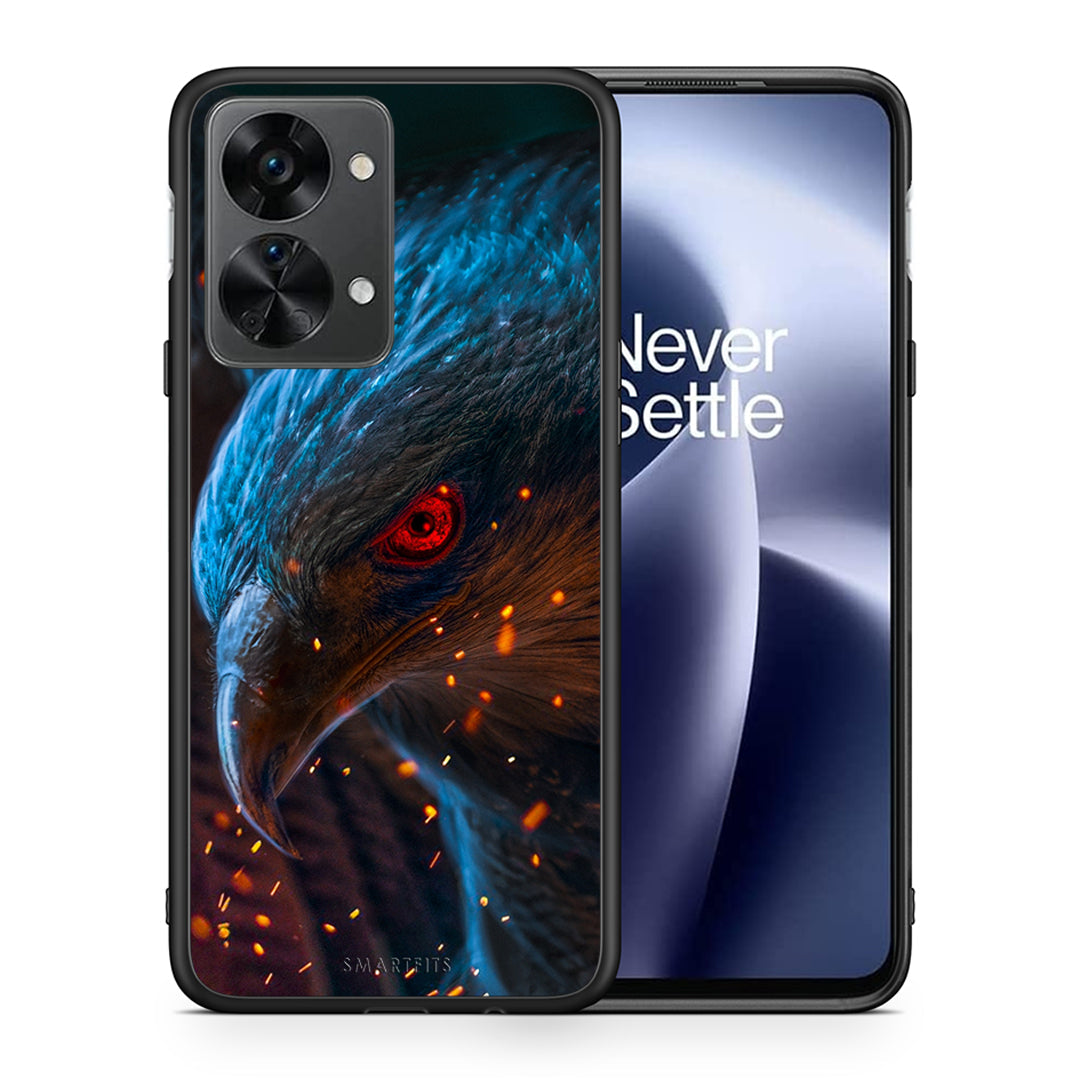 Θήκη OnePlus Nord 2T Eagle PopArt από τη Smartfits με σχέδιο στο πίσω μέρος και μαύρο περίβλημα | OnePlus Nord 2T Eagle PopArt case with colorful back and black bezels