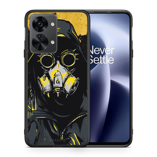 Θήκη OnePlus Nord 2T Mask PopArt από τη Smartfits με σχέδιο στο πίσω μέρος και μαύρο περίβλημα | OnePlus Nord 2T Mask PopArt case with colorful back and black bezels