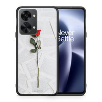 Thumbnail for Θήκη OnePlus Nord 2T Red Rose από τη Smartfits με σχέδιο στο πίσω μέρος και μαύρο περίβλημα | OnePlus Nord 2T Red Rose case with colorful back and black bezels
