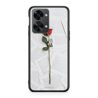 Thumbnail for OnePlus Nord 2T Red Rose θήκη από τη Smartfits με σχέδιο στο πίσω μέρος και μαύρο περίβλημα | Smartphone case with colorful back and black bezels by Smartfits