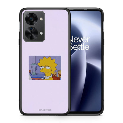 Θήκη OnePlus Nord 2T So Happy από τη Smartfits με σχέδιο στο πίσω μέρος και μαύρο περίβλημα | OnePlus Nord 2T So Happy case with colorful back and black bezels