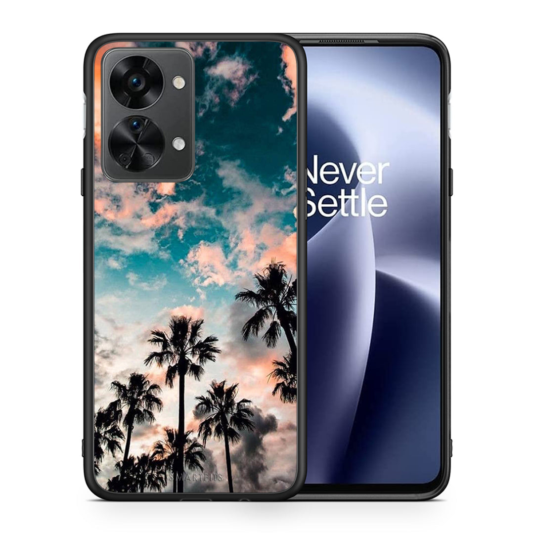 Θήκη OnePlus Nord 2T Sky Summer από τη Smartfits με σχέδιο στο πίσω μέρος και μαύρο περίβλημα | OnePlus Nord 2T Sky Summer case with colorful back and black bezels