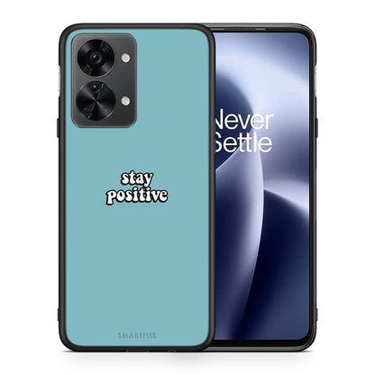 Θήκη OnePlus Nord 2T Positive Text από τη Smartfits με σχέδιο στο πίσω μέρος και μαύρο περίβλημα | OnePlus Nord 2T Positive Text case with colorful back and black bezels