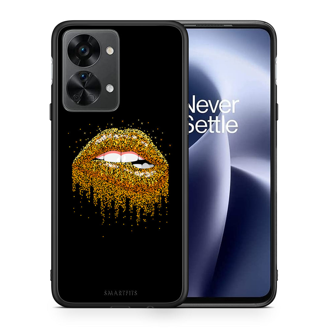 Θήκη OnePlus Nord 2T Golden Valentine από τη Smartfits με σχέδιο στο πίσω μέρος και μαύρο περίβλημα | OnePlus Nord 2T Golden Valentine case with colorful back and black bezels