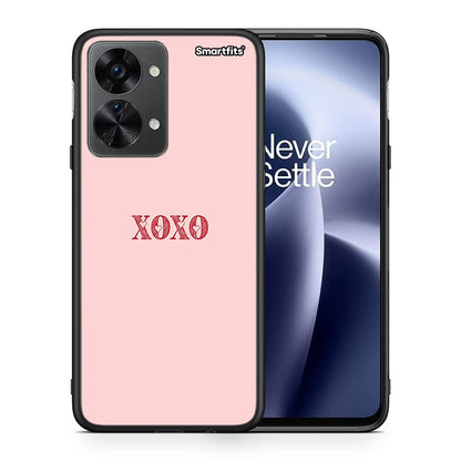 Θήκη OnePlus Nord 2T XOXO Love από τη Smartfits με σχέδιο στο πίσω μέρος και μαύρο περίβλημα | OnePlus Nord 2T XOXO Love case with colorful back and black bezels