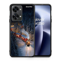 Thumbnail for Θήκη OnePlus Nord 2T Xmas Train από τη Smartfits με σχέδιο στο πίσω μέρος και μαύρο περίβλημα | OnePlus Nord 2T Xmas Train case with colorful back and black bezels